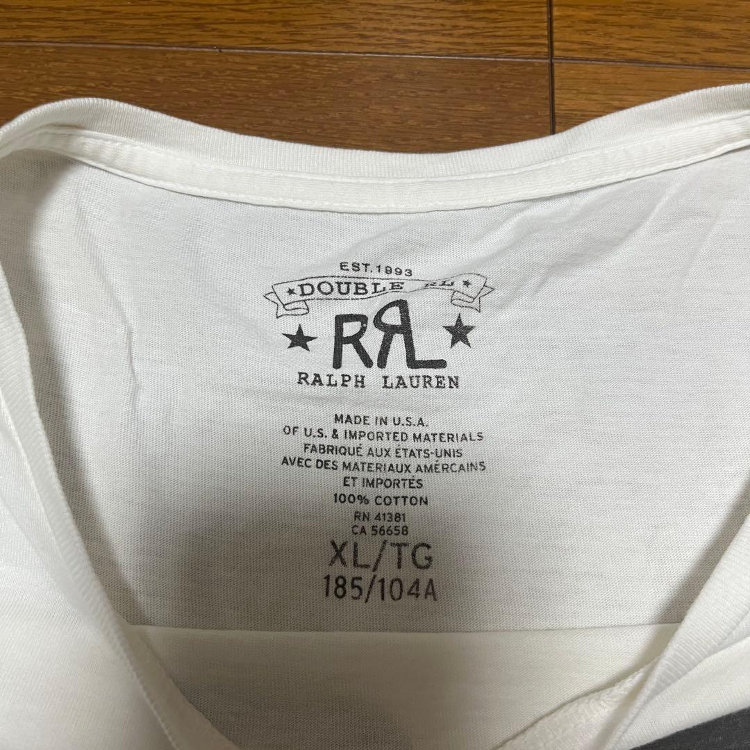 【MADE IN USA】RRL ダブルアールエル LOGO TEE WHITE