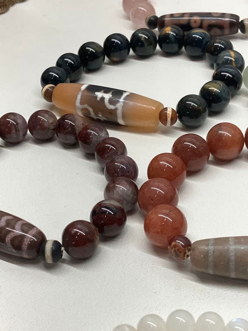 天珠と天然石のブレスレット　大珠 まとめ売り　パワーストーン　希少物