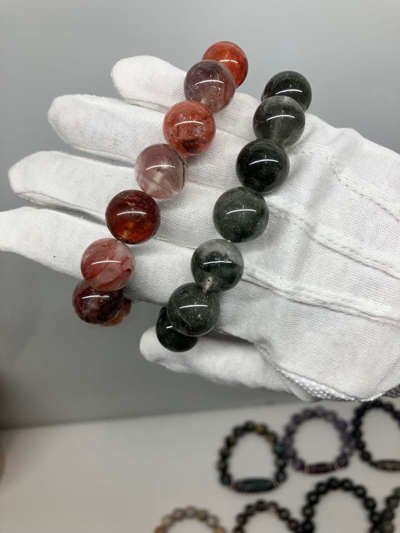 天珠と天然石のブレスレット　大珠 まとめ売り　パワーストーン　希少物