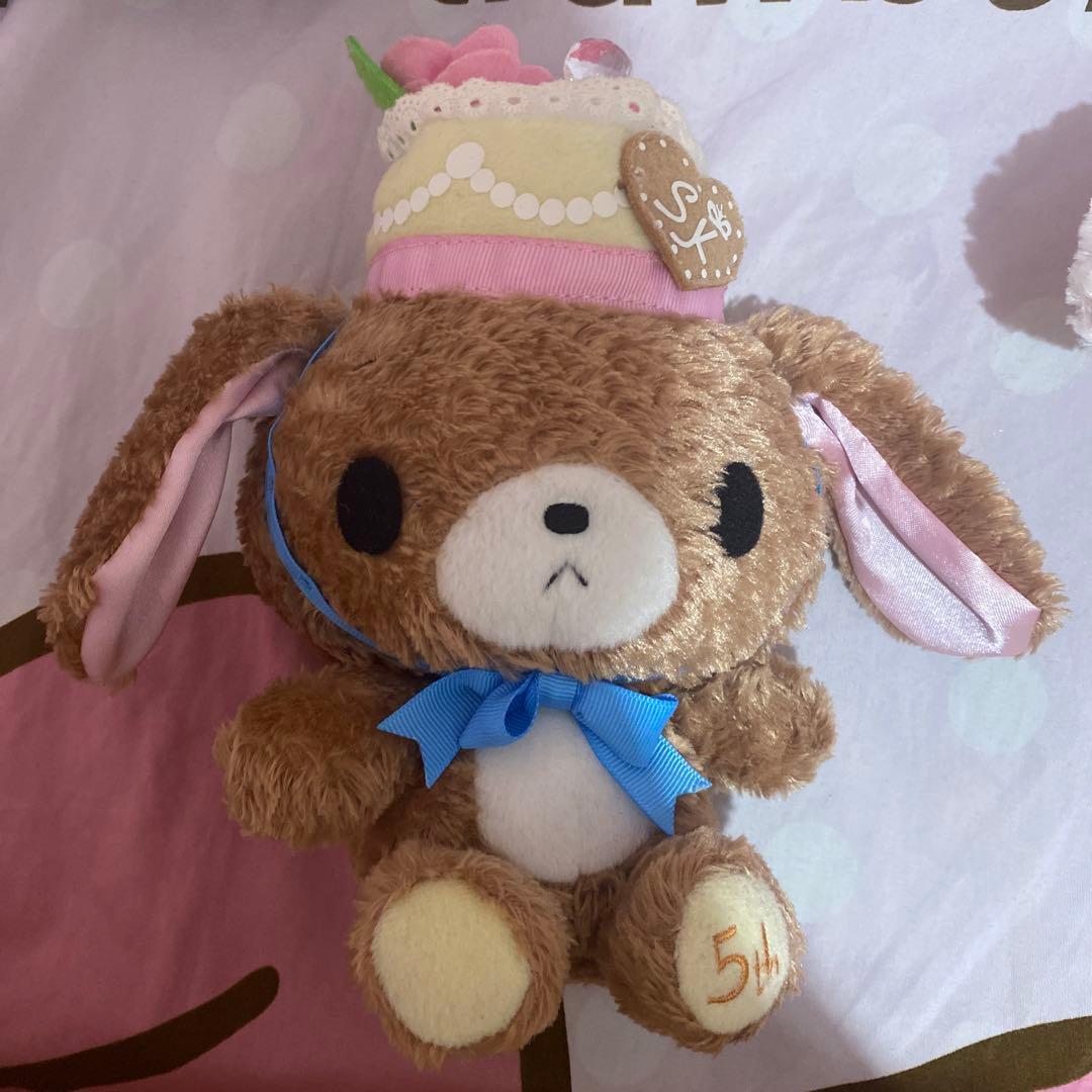 シュガーバニーズ　5周年　くろうさ　しろうさ　ぬいぐるみ　平成レトロ