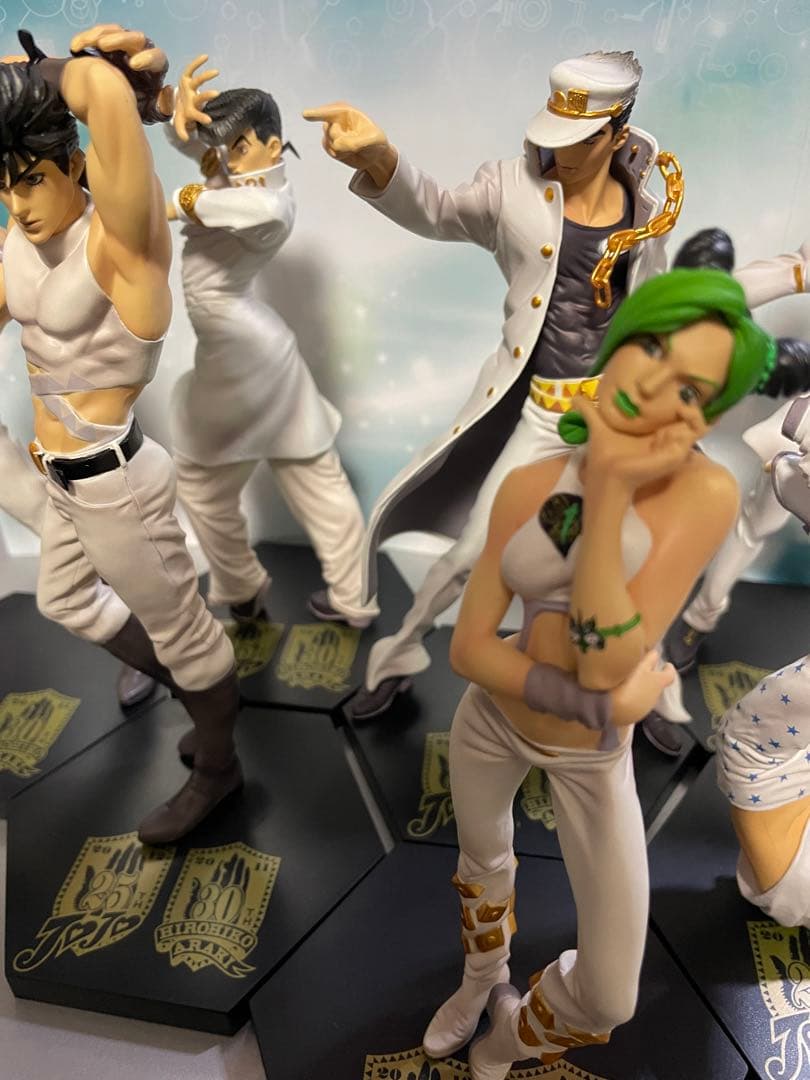 一番くじ　ジョジョ　25周年　ホワイト主人公7体　スタンド5体　計12体