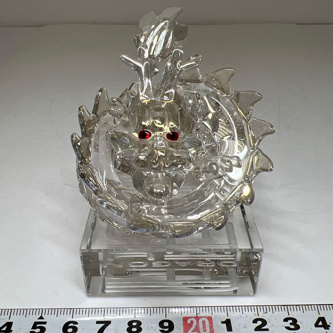 スワロフスキー　ドラゴン　置物　共箱　幅11.5㎝　東な7-1221☆1F