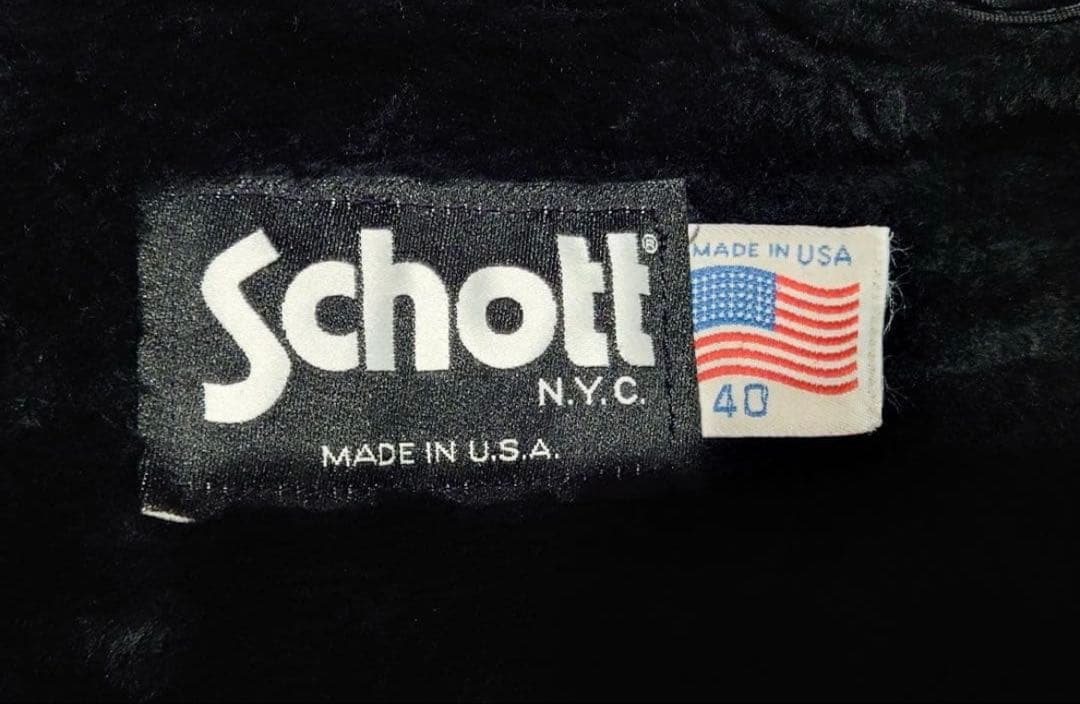 美品　schott641 40インチ　シングルライダース　インナーボア付