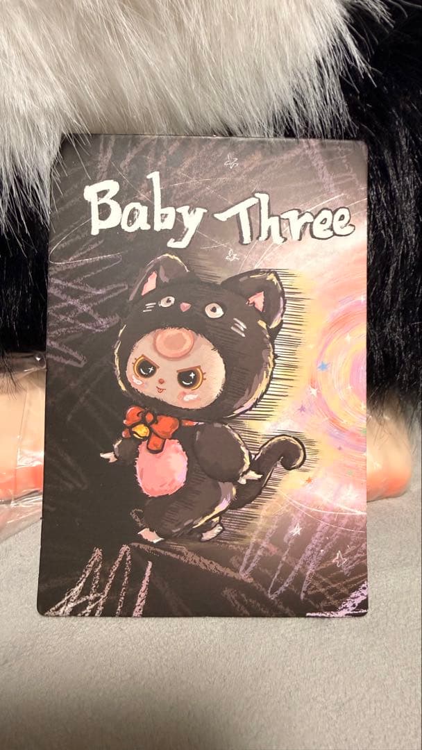 babythree 1000% 黒猫 ぬいぐるみ　ベイビースリー