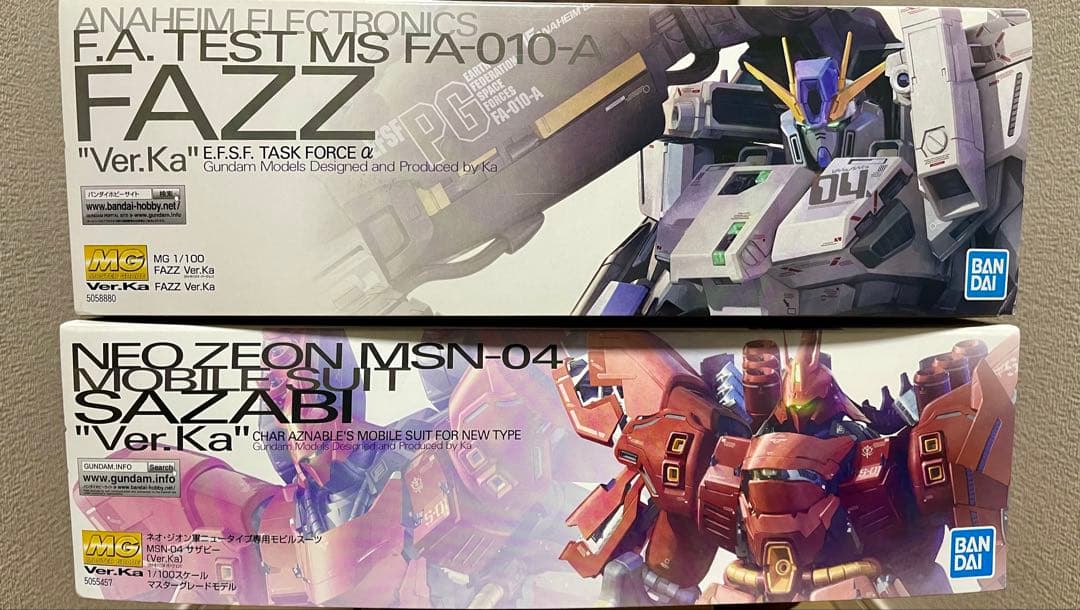 モ*グ様 新品サザビーMG ver.ka 素組FAZZ MG ver.ka まと