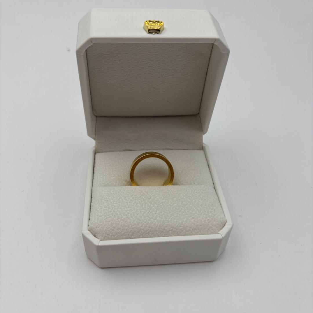 遺品整理 999 刻印あり 金 マット仕上げの金リング 999