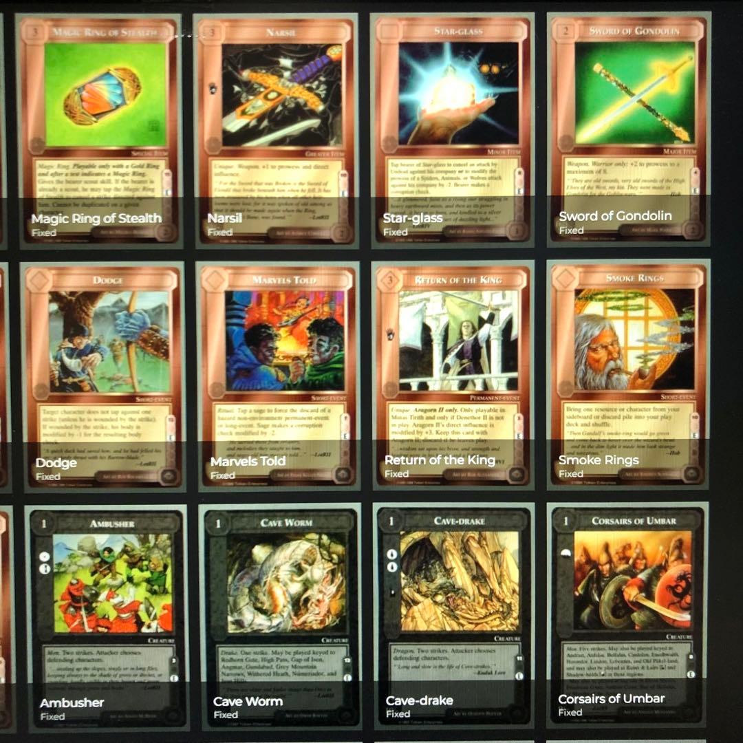 ミドルアース　カード　チャレンジデッキE ccg 指輪物語　希少