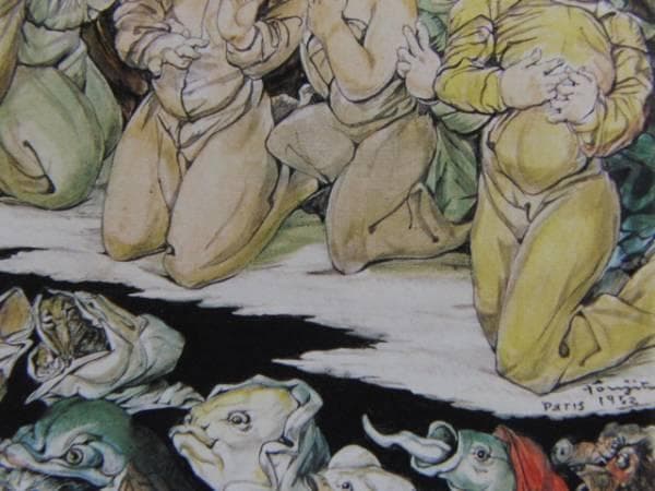 藤田嗣治、【二人の祈り 】、希少な限定額装用画集画、新品高級額 額装付