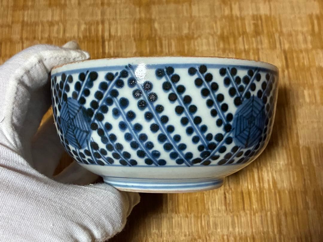 古伊万里 染付 丸紋 蓋物 菓子鉢 時代物