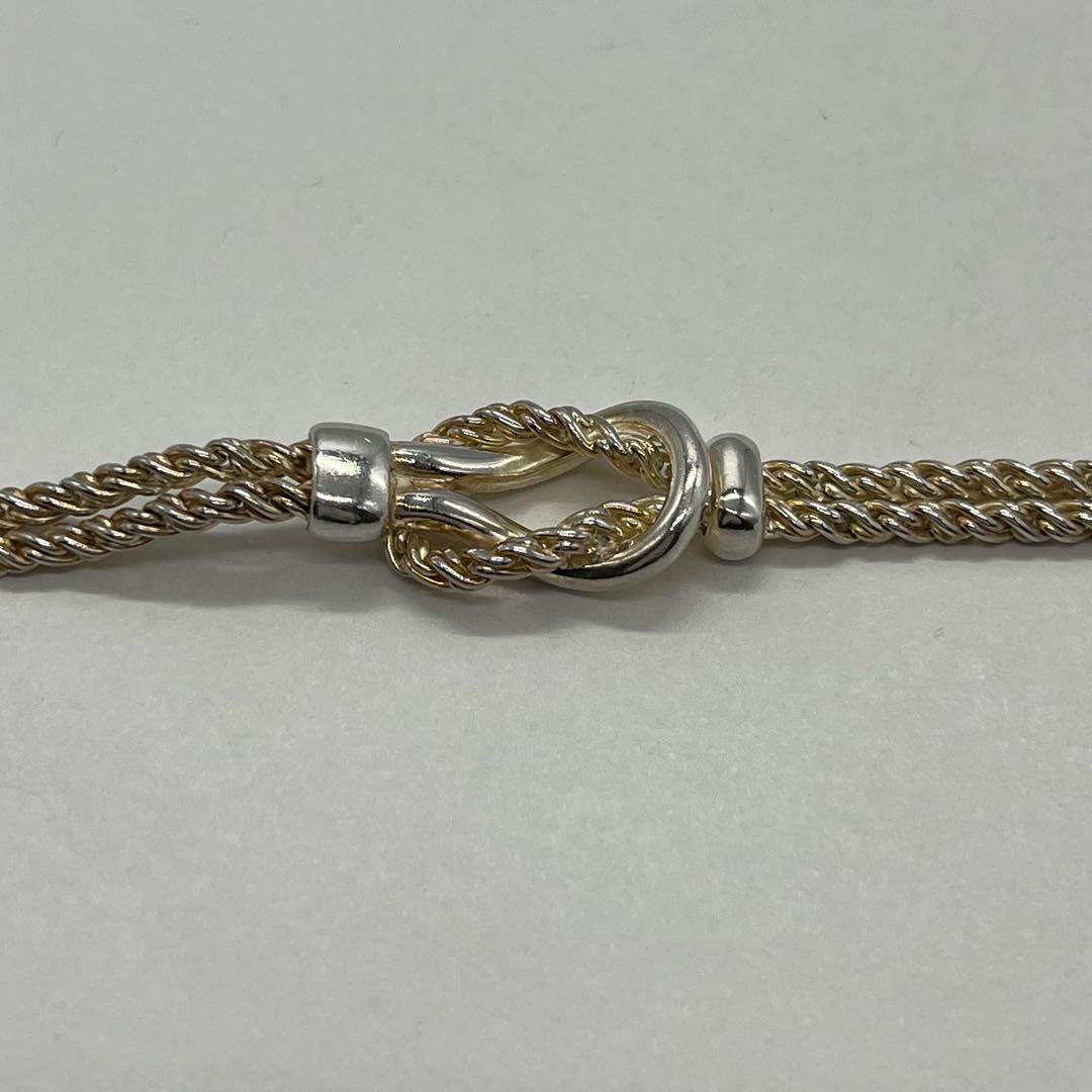 ティファニー TIFFANY ダブルロープセンターノット ブレスレットSV925