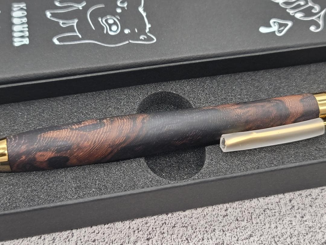 新品　こぶた工房　ラオスブラック　極上杢　金金具　シャープペンシル0.5