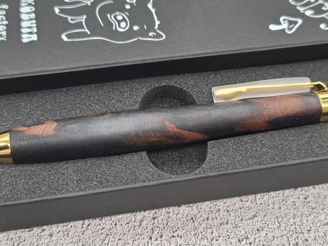 新品　こぶた工房　ラオスブラック　極上杢　金金具　シャープペンシル0.5