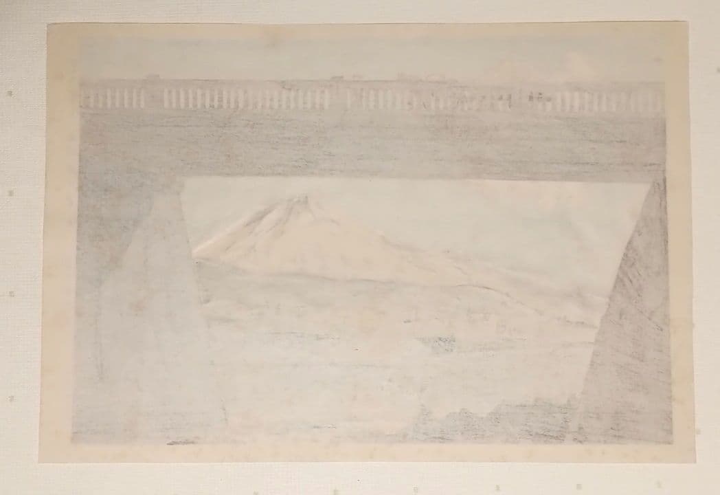 新版画富士三十六景ノ内駿河富士見橋 徳力富吉郎画昭和15年頃内田美術書肆出版