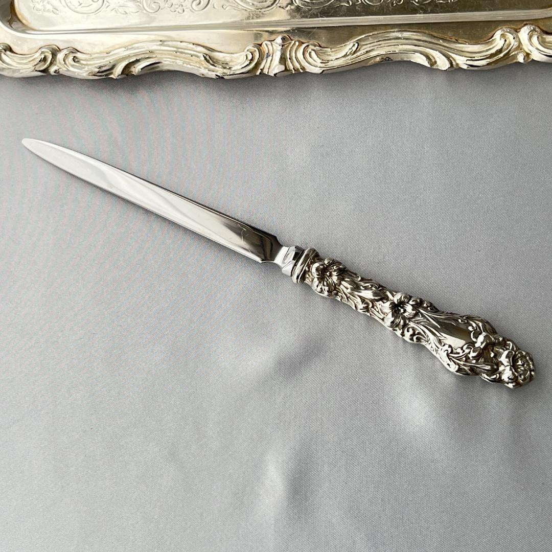 【Gorham】 アールヌーボー レターオープナー / レターナイフ【純銀】