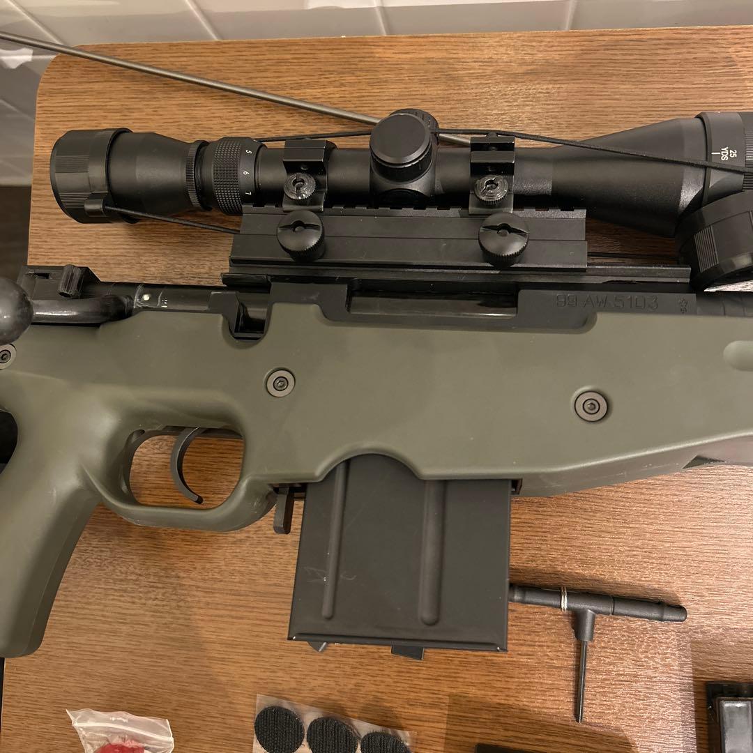 【美品】東京マルイNo7 L96AWS ODボルトアクションエアライフル