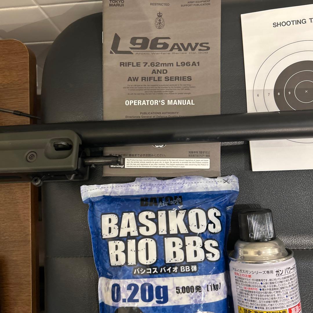 【美品】東京マルイNo7 L96AWS ODボルトアクションエアライフル