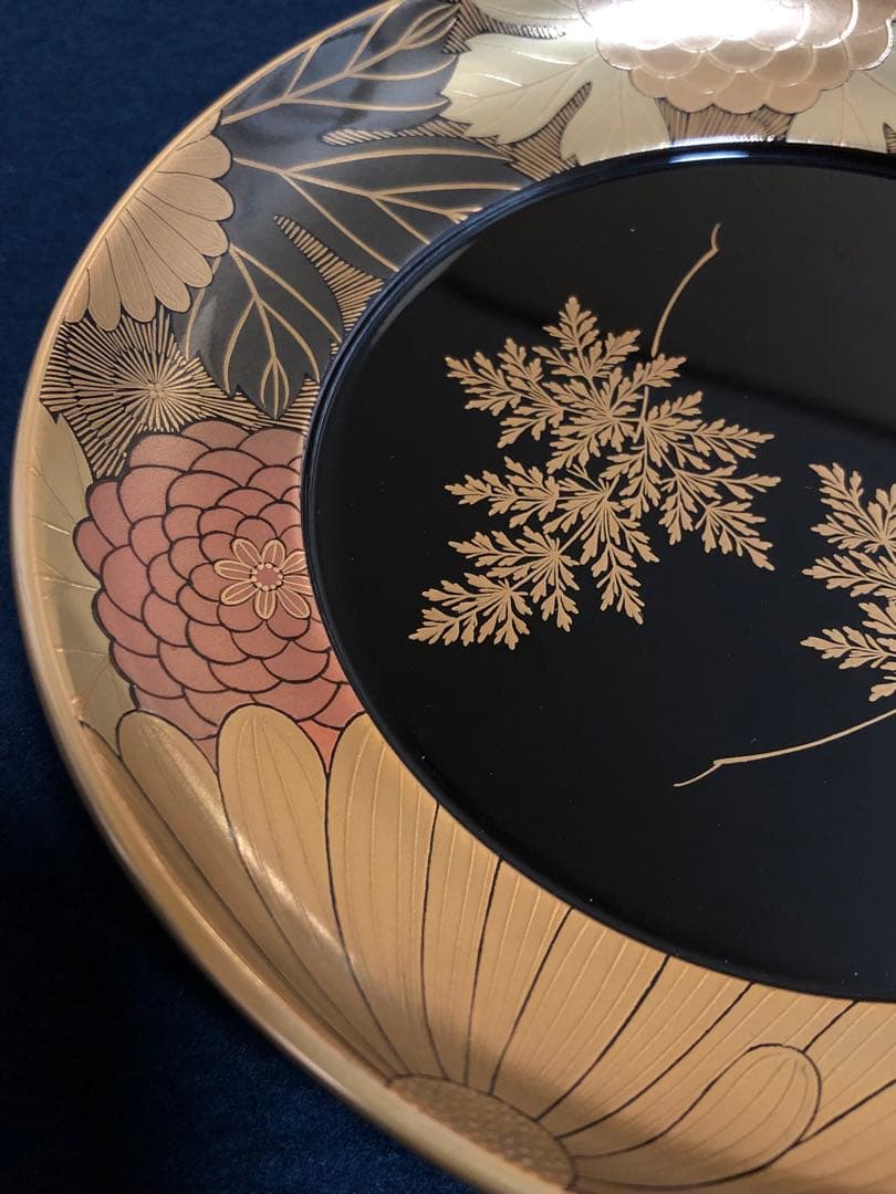 《R》輪島塗 菊蒔絵 銘々皿5客 大向高洲堂造 木箱 251222か2