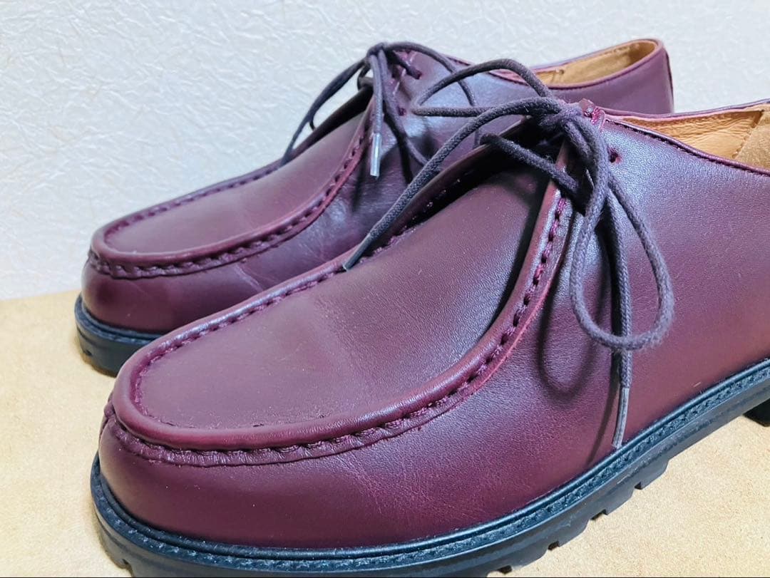 【美品】ユナイテッドアローズ　チロリアンシューズ　レザーシューズ　ワインレッド