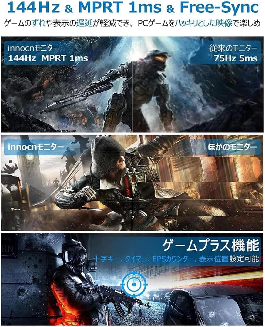 INNOCN 40インチワイドモニター WR40 PRO 144Hzゲーミング