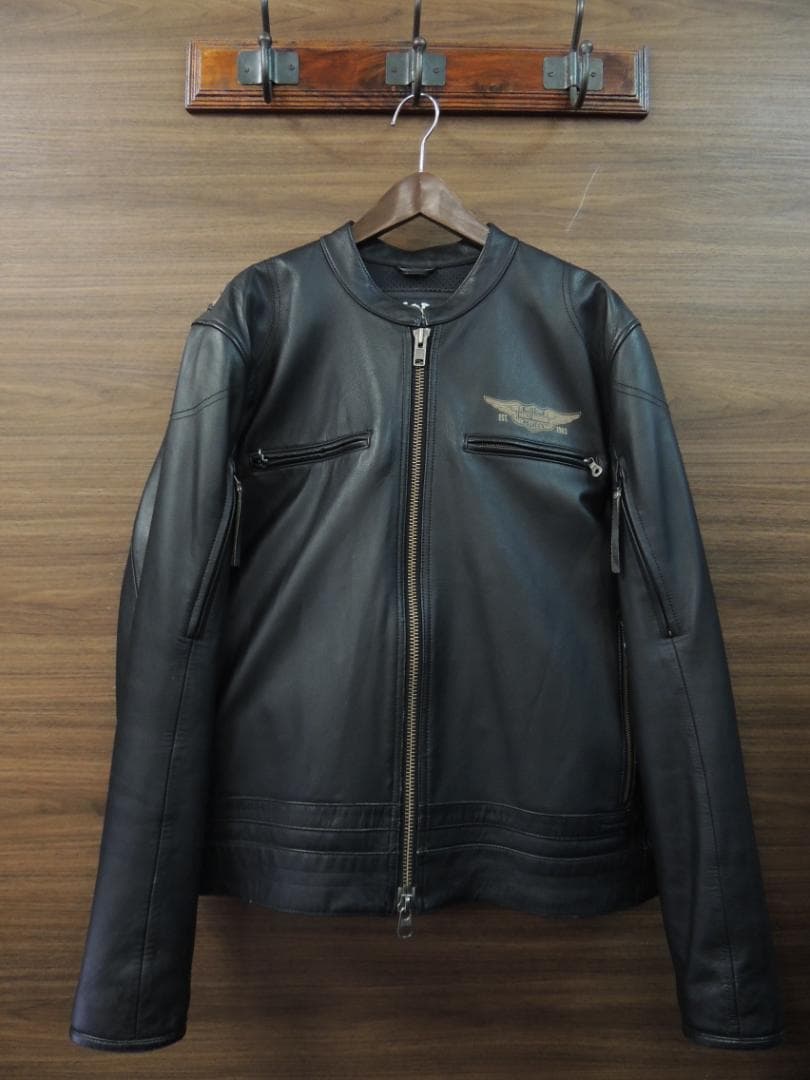 希少XLサイズ ハーレーダビットソン レザー シングル ライダース ジャケット