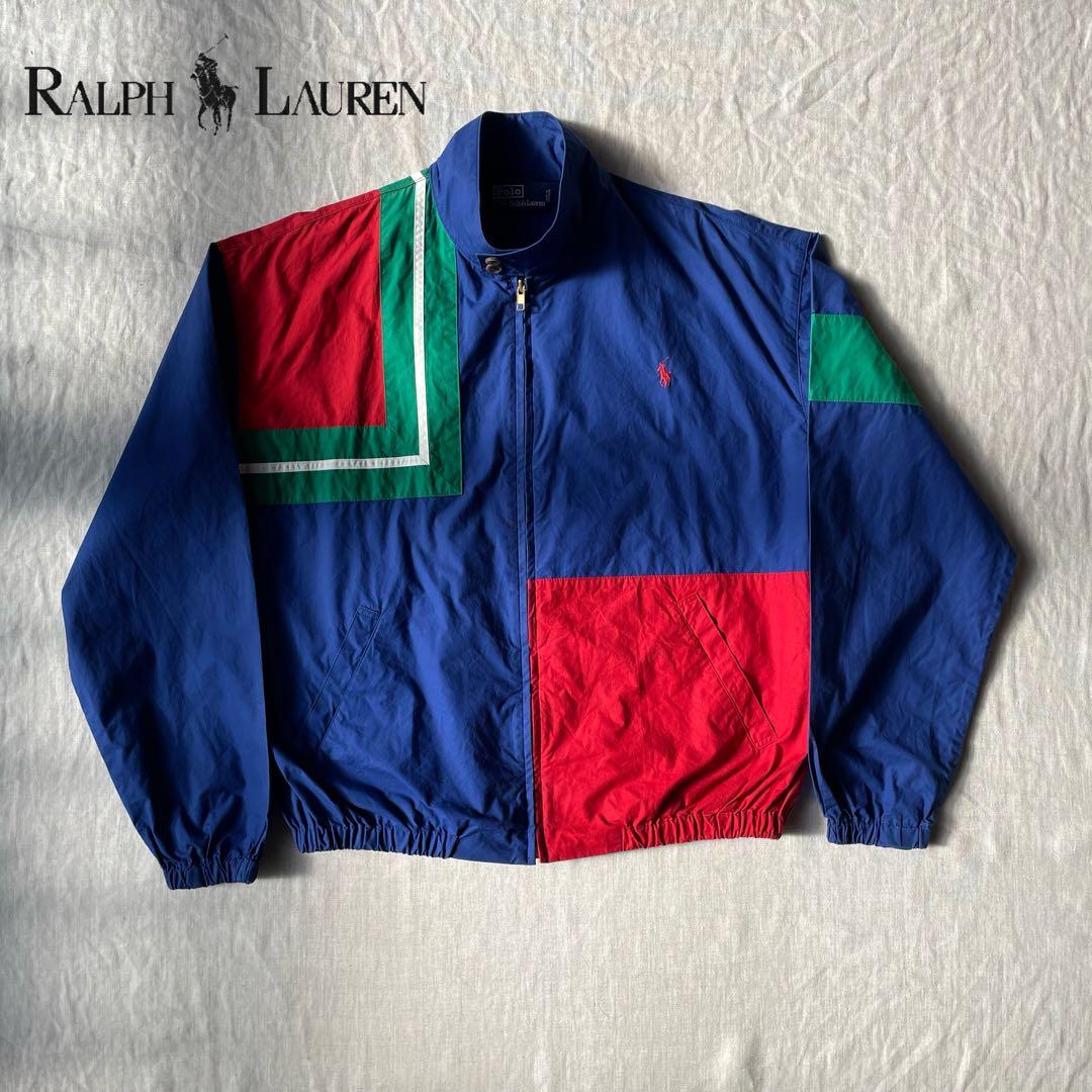 90’s RALPH LAUREN 希少 カラーブロック スウィングトップ M