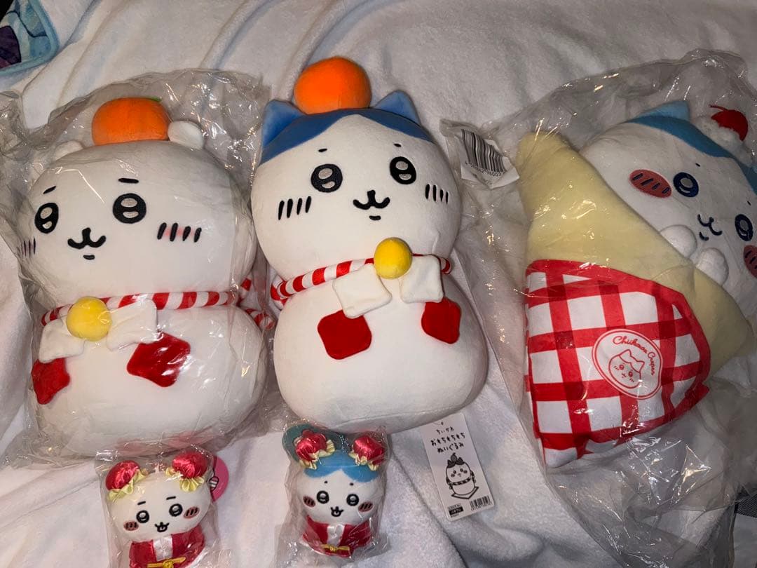 ちいかわ　ハチワレ　おもちもちもちぬいぐるみ　ちいかわくじ　来来　郵便局　セット