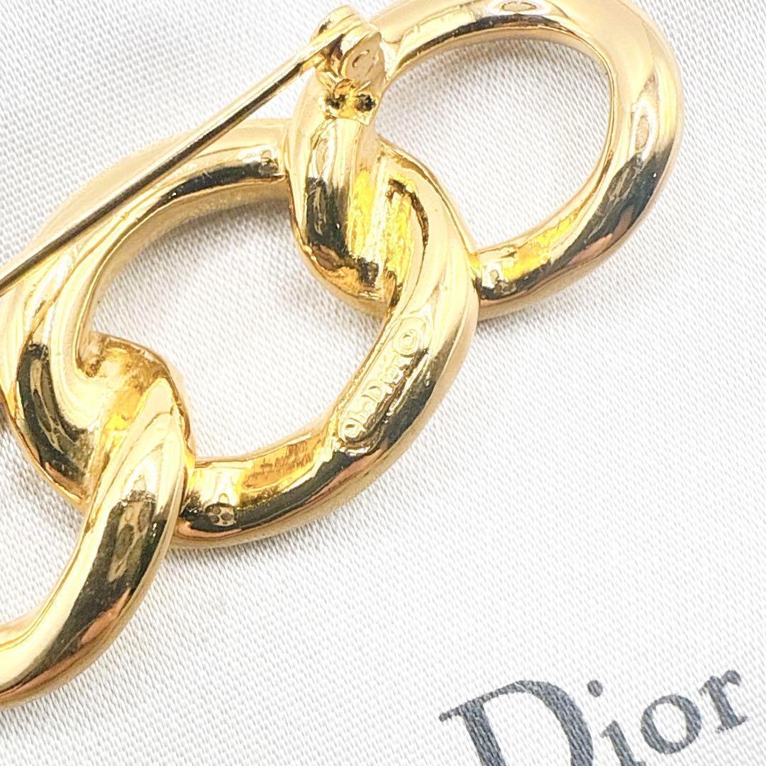 2740-4 極美品✨Dior　ブローチ　CD　ロゴ　希少　刻印