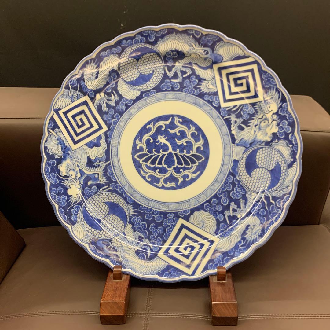 【厄除招福】　伝説の霊獣・神獣　鳳凰と龍・巴紋と稲妻紋　50cm