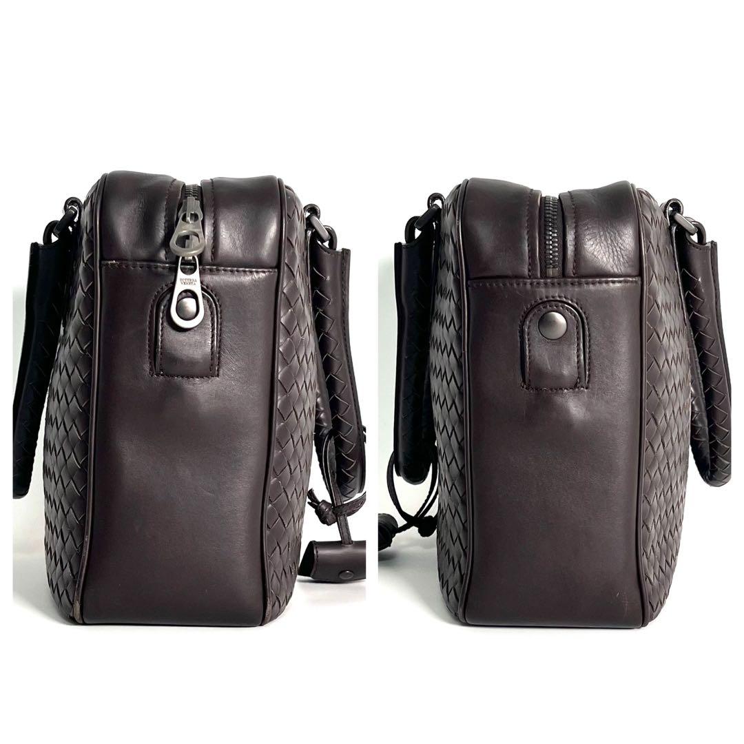 美品 ボッテガヴェネタ ビジネスバッグ イントレチャート ブラウン レザー