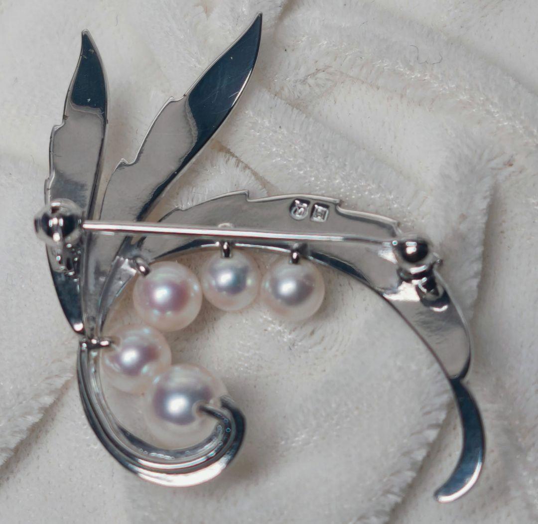【美品 最高級!!】ミキモト ブローチ パール フォーマル 5珠 皇室御用達