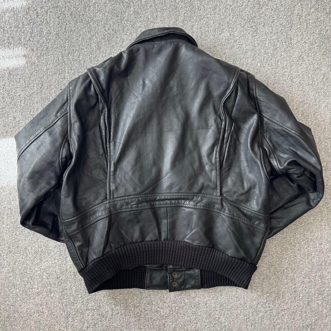 〖今見てる人だけ価格‼️〗90s レザージャケット 本革 ブラック 短丈