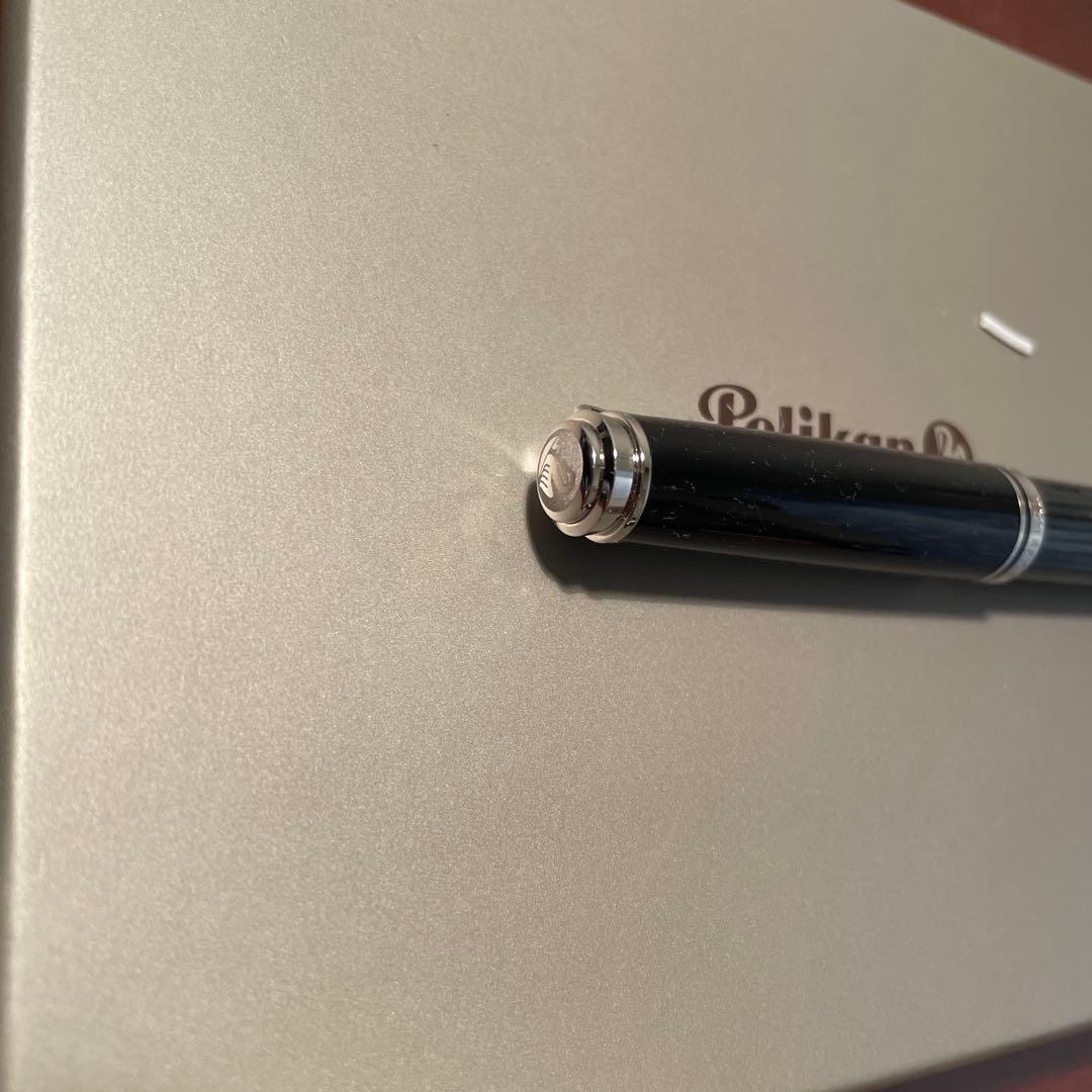 ペリカン万年筆 EF 極細字 スーベレーン ブラックストライプ M605