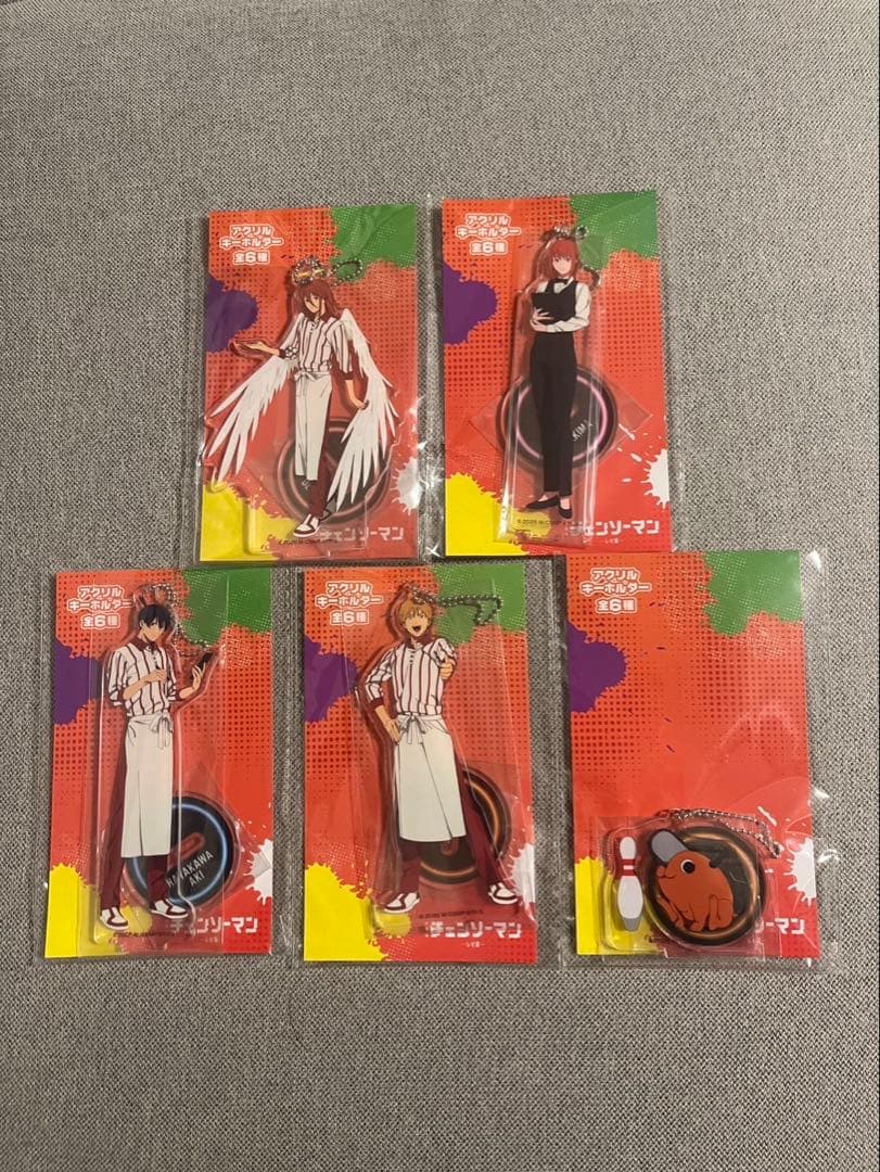 ラウンドワン限定　チェンソーマン　アクリルキーホルダー　全5種セミコンプ