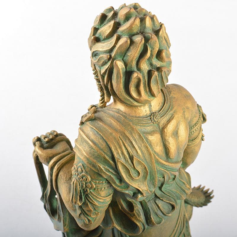 大仏師　松久宗琳作　ブロンズ　不動明王像　仏像　高さ約30.5cm　HR5874