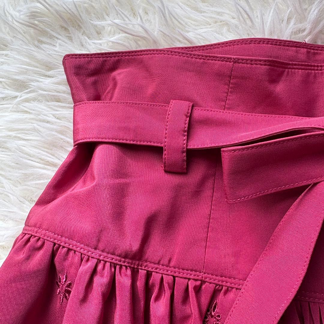 【未使用　タグ付】リボン　エムズグレイシー ハート刺繍　スカート　21年　38