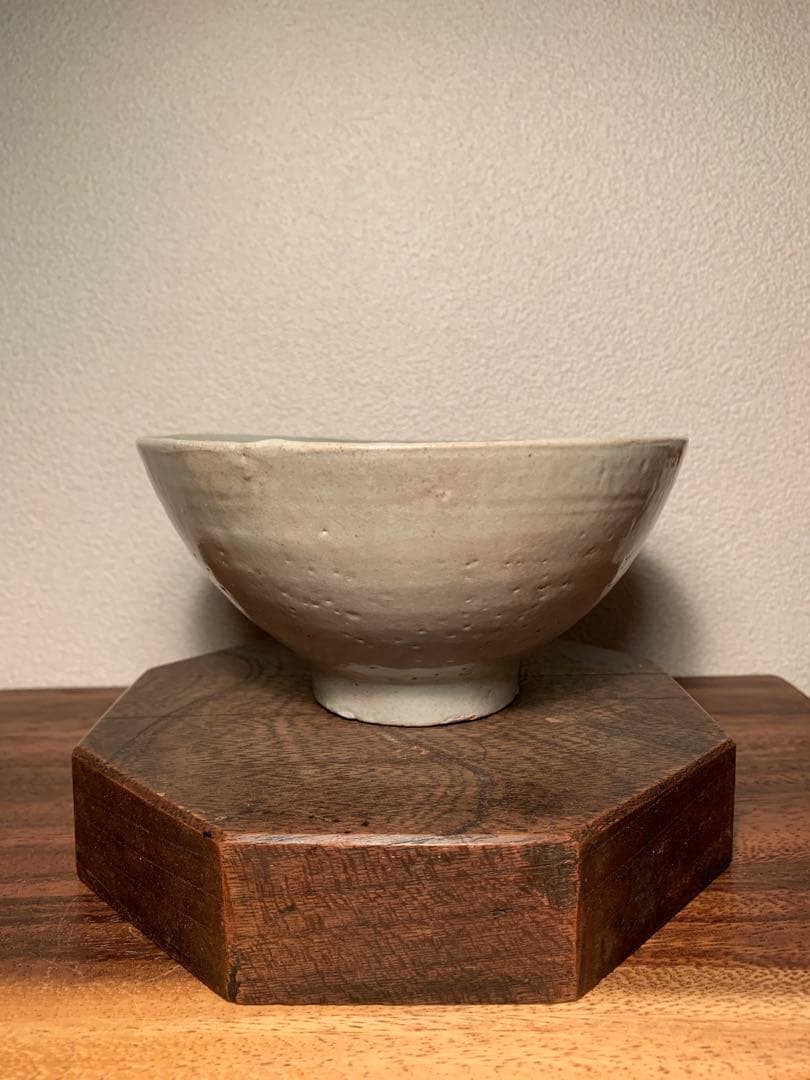 李朝 白磁茶碗 約15cm 飯碗 抹茶茶碗 茶道