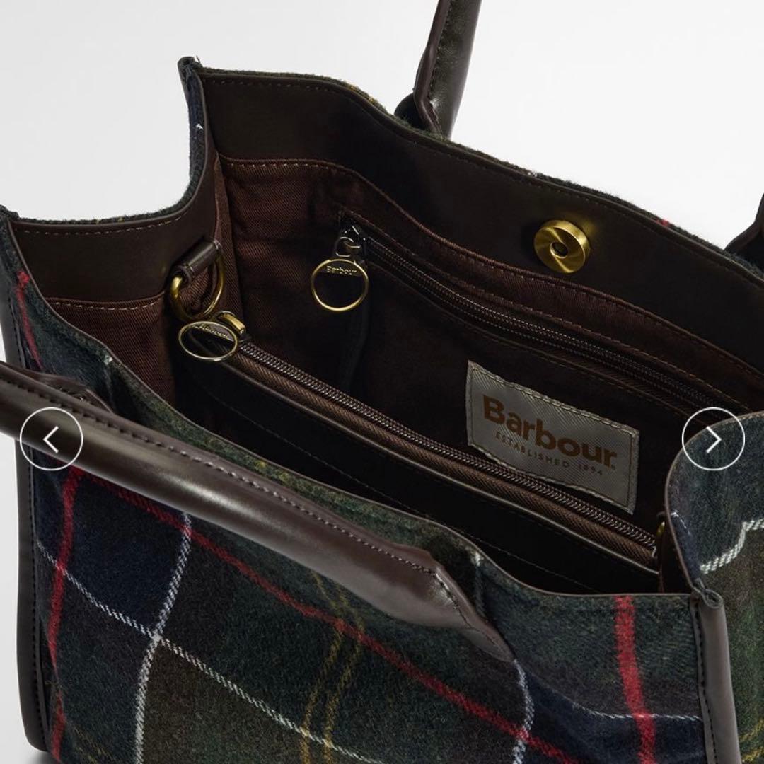 バブアー タータンチェック ハンドバッグ