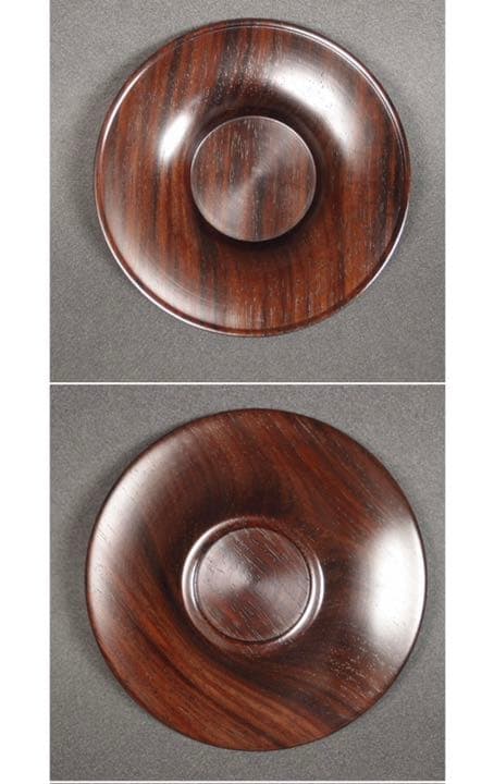 送料無料 省峰造　極上紫檀茶托５客　共箱　未使用