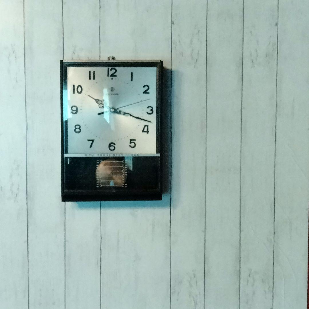【動作品】愛知時計 掛け時計 振り子時計 昭和レトロ アンティーク レア文字盤