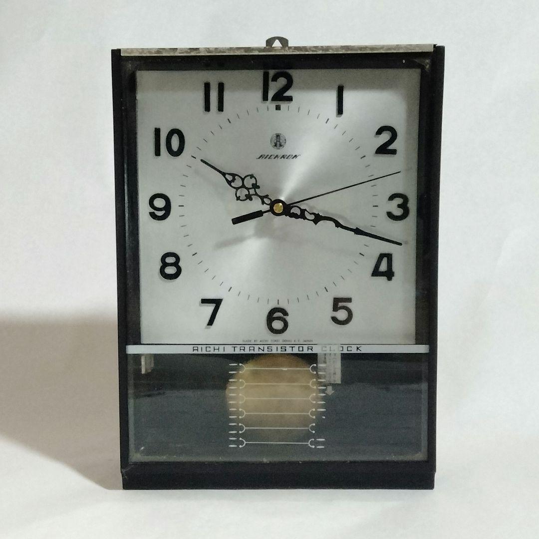【動作品】愛知時計 掛け時計 振り子時計 昭和レトロ アンティーク レア文字盤