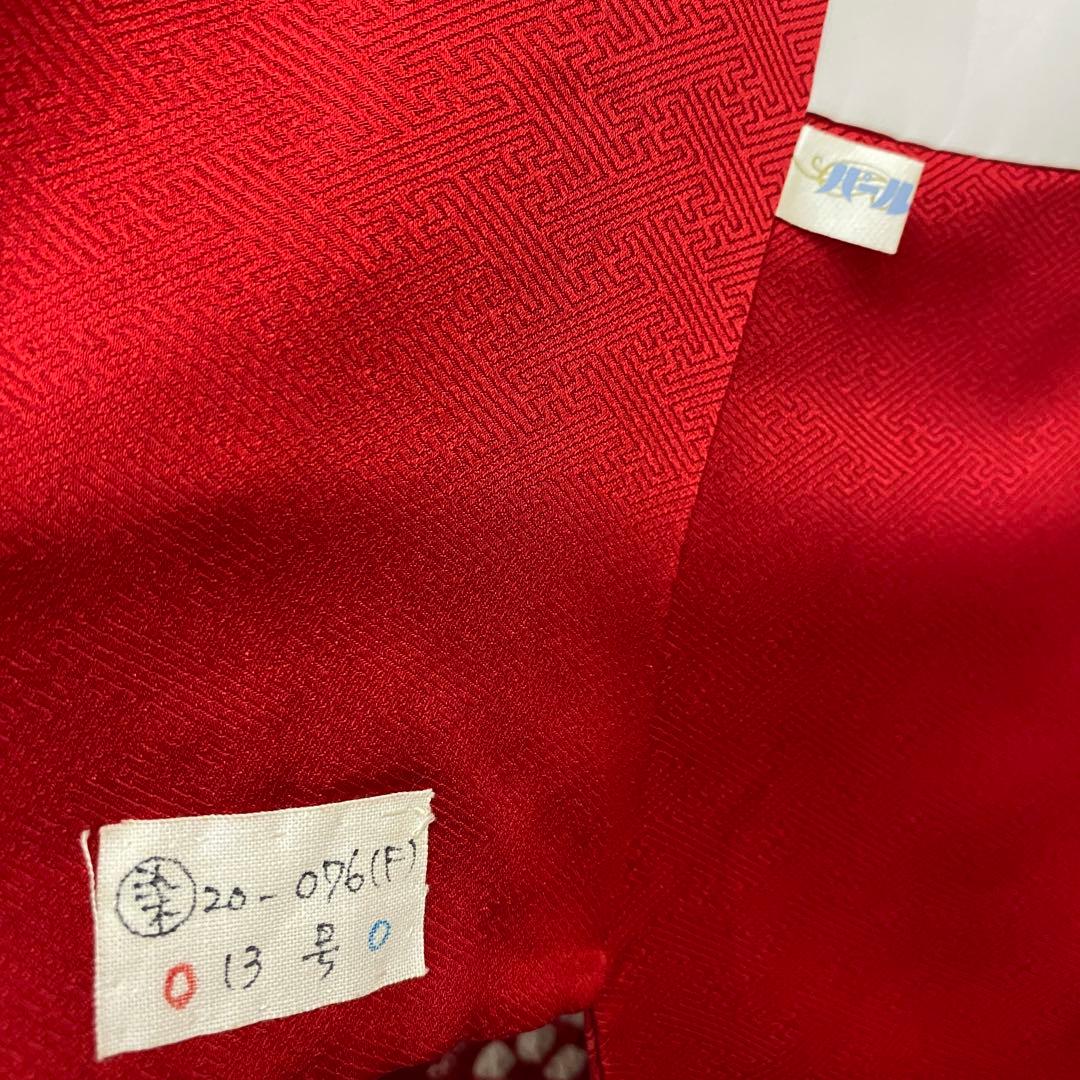 ⭐︎K0627 正絹 振袖 レンタル店放出品 赤 ガード加工 花柄 13号