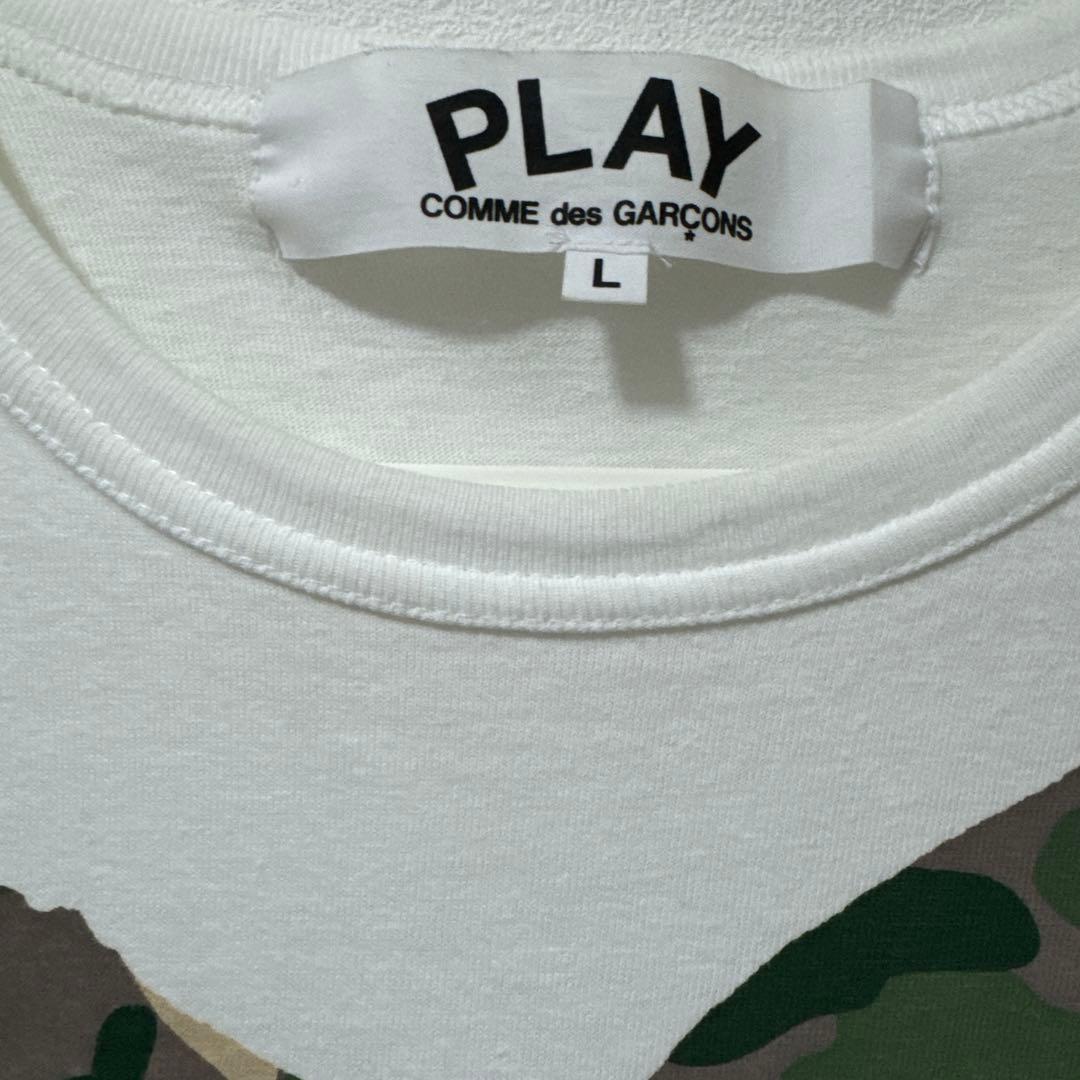 PLAY カモフラージュハート Tシャツ L