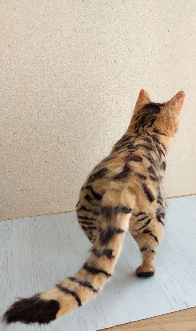 羊毛フェルト　猫(ベンガル)