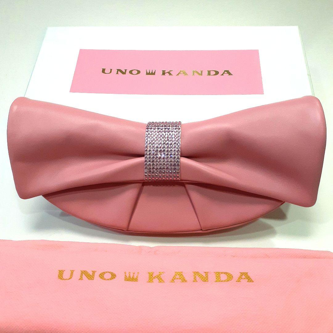 UNO KANDA ピンク リボン クラッチバッグ