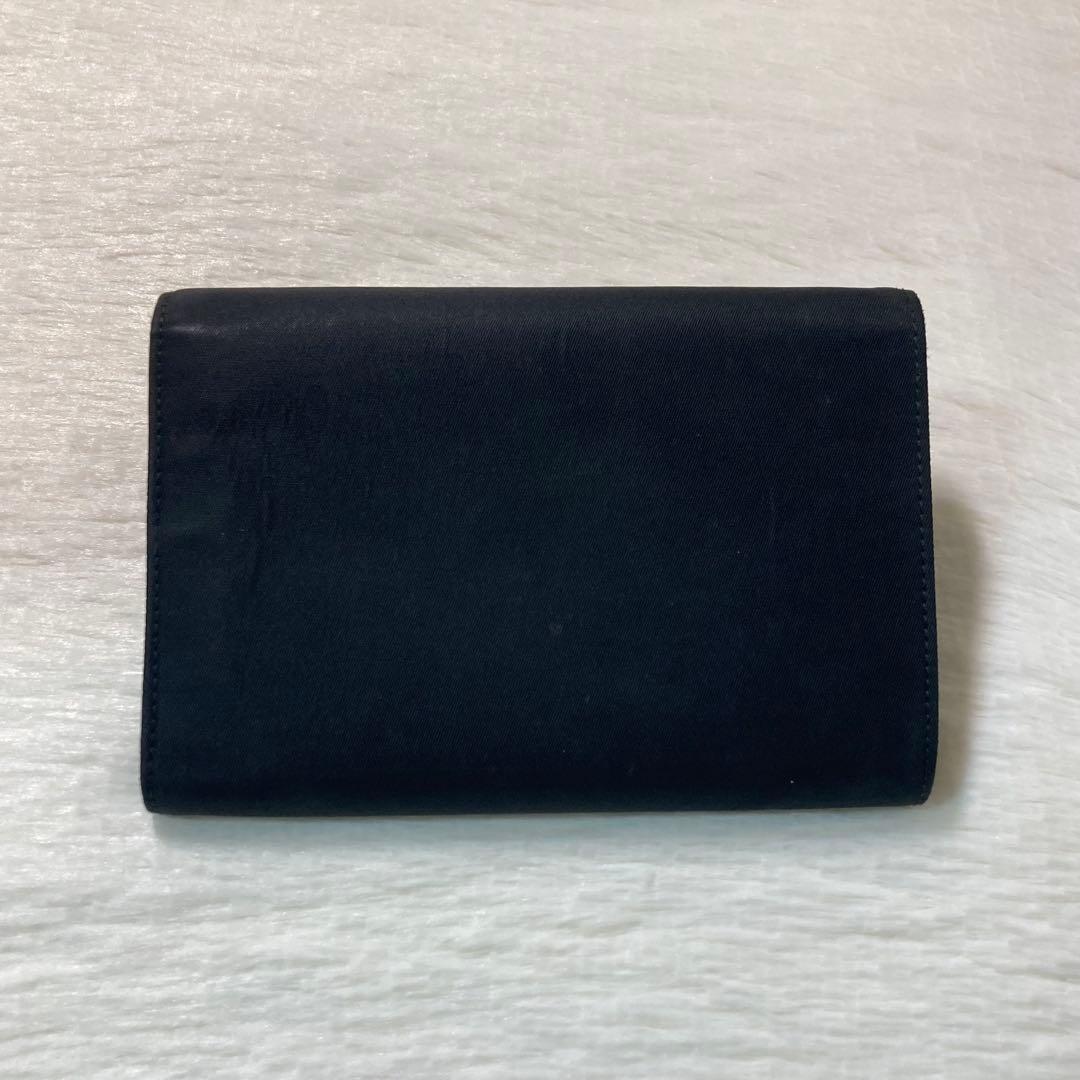 早い者勝ち　PRADA プラダ　三つ折り　ナイロン　レザー　箱付き　財布　黒　箱