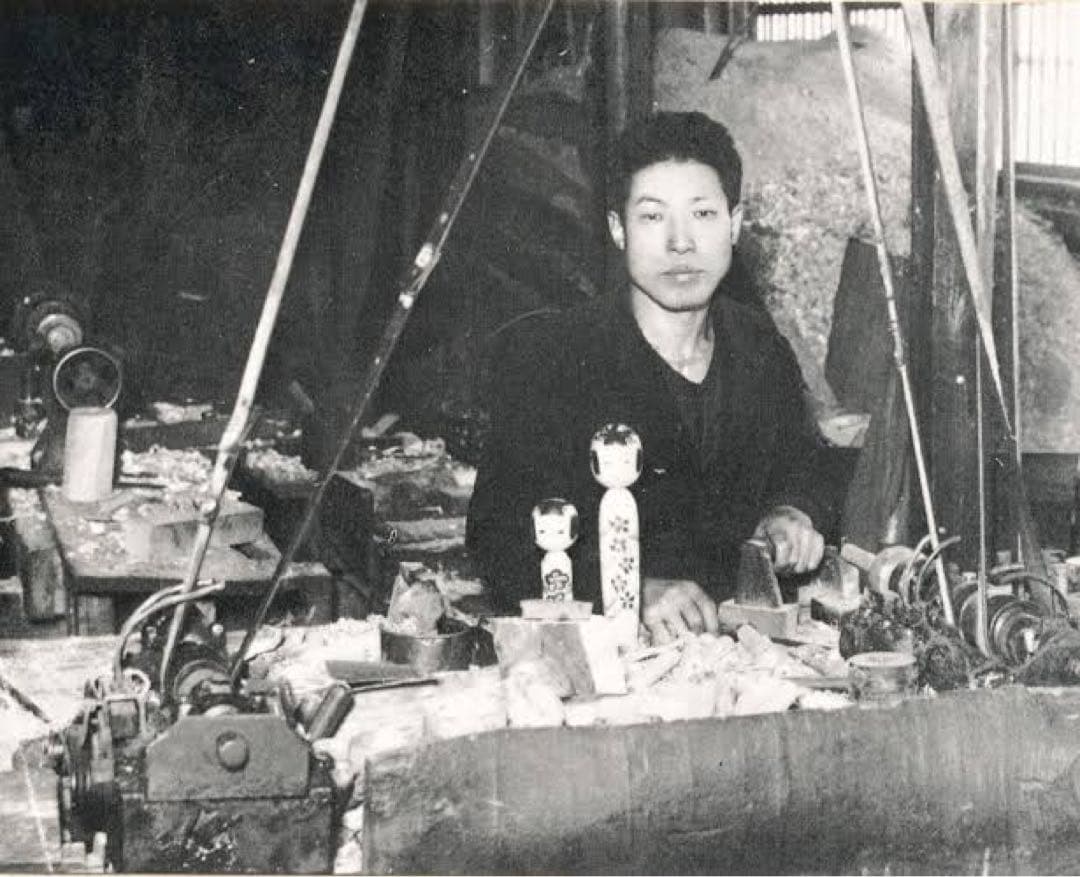 木製こけし 武田卯三郎作、武田正志作の2作セット