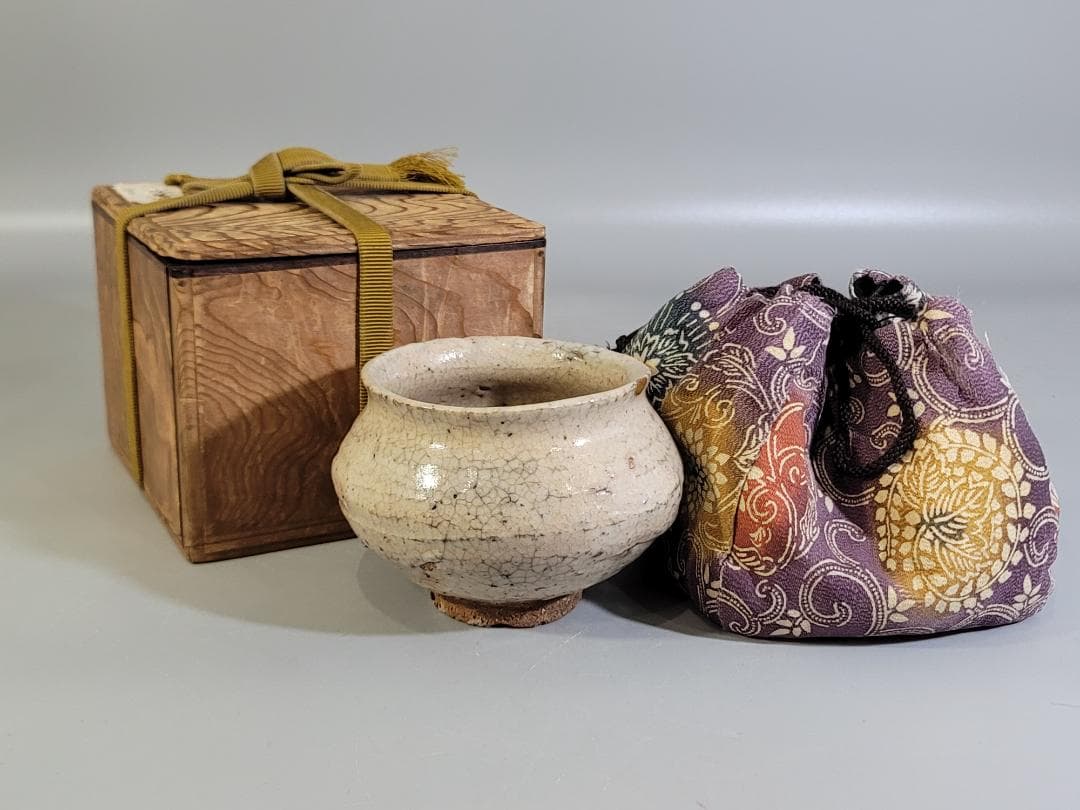 茶道具 古萩 塩筍茶碗 時代物 DT276