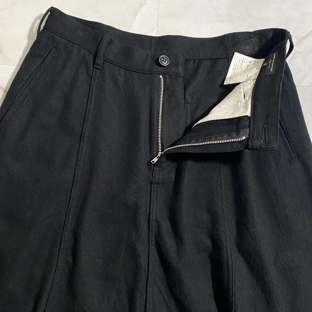 A16634 美品 コムデギャルソンオムプリュス 12AW 縮絨ペンギンパンツ黒