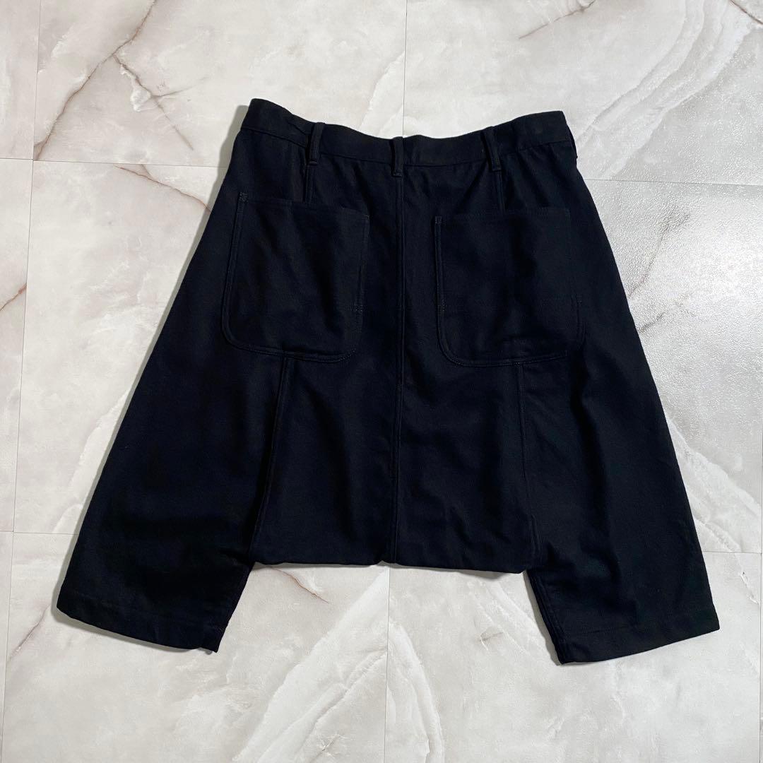 A16634 美品 コムデギャルソンオムプリュス 12AW 縮絨ペンギンパンツ黒