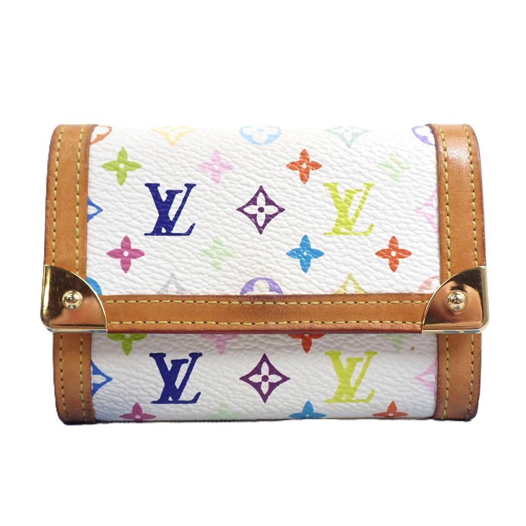【美品】マルチカラー　ヴィトン　ケース　【人気】 ポルト モネ プラ